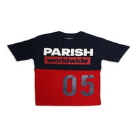 Парохиска нација маица со кратки ракави во боја, големини 8-18