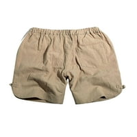 Haite мажи лето кратки панталони со цврста боја на дното на бојата еластична половината на плажа од плажа за одмор на плажа,