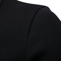 Homadles Менс Пике Поло Маици-На Продажба Единствена Боја Ревер Црна Големина 5XL