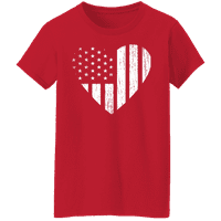 Графички Америка со краток ракав солиден графички печатен пакет со маици