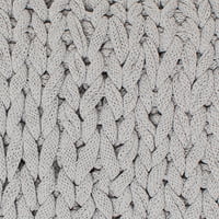 Сребрена една меѓународна плетена плетена ќебе, сива, 50 60