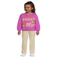 Грејсон Социјални девојки Непослушен и убав џемпер за пулвер за одмор, големини XS-XXL