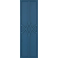 Ekena Millwork 15 W 76 H True Fit PVC Cedar Park Fixed Mount Sulters, Sojourn Blue