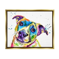Tuphel живописно виножито куче миленичиња портрет животни и инсекти кои сликаат златен плови, врамен уметнички печатен wallид