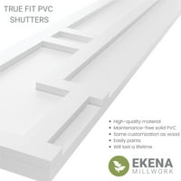 Ekena Millwork 15 W 50 H TRUE FIT PVC HASTINGS FIXED MONT SULTERS, VIRIDIAN GREEN