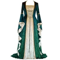Фустани летен фустан за женски гроздобер гроздобер келтски средновековен подот ренесансен готски фустан за фудбал
