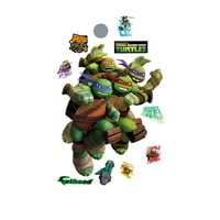 Teadead Teenage Mutant Ninja Turtles: Херои во половина обвивка - Огромна официјално лиценцирана никелодеон отстранлива wallидна декларација