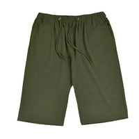 Pxiakgy шорцеви за жени плус големина жени цврста затегнување исечени панталони џебни комбинезони обични панталони армија зелена