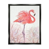 Tuphel Flamingo Bird Tropical Thrays Modeed Animal & Insects сликање црна плови врамена уметничка печатена wallидна уметност