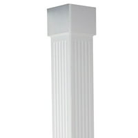Ekena Millwork 12 W 5'H Craftsman Classic Square Non-Tapered Fluted Column W Стандарден капитал и база