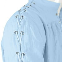 Shpwfbe Кошули За Мажи Паѓаат Облека Машки Долги Ракави Национални Мажи Завој Гроздобер Кошула Обична Блуза Кошула Со Долги