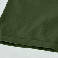Жени Бермуда шорцеви панталони за влечење еластична половината шорцеви памучни постелнина шорцеви печатени панталони обични