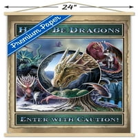 Лиза Паркер - Еве Го Ѕидниот Постер На Змејови Со Дрвена Магнетна Рамка, 22.375 34