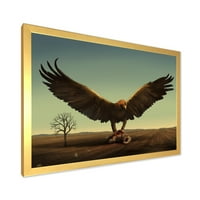 DesignArt 'Отворени крилја Roc Bird in Wild' Farmhouse Dramed Art Print